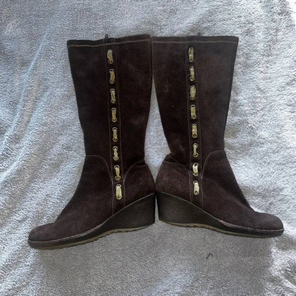 AEROSOLES Dark Brown Wedge Boots